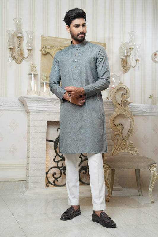 Slim Fit Cotton Semi-Formal Panjabi