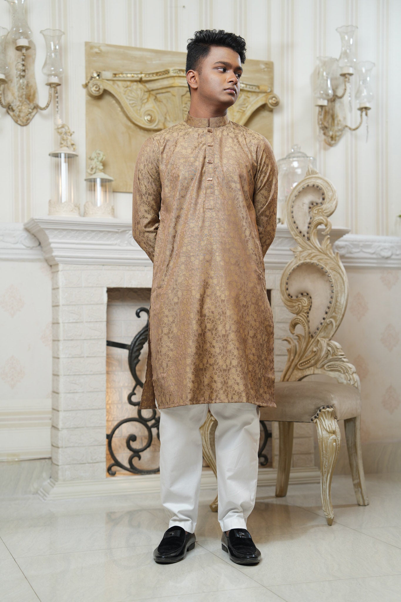 Slim Fit Cotton Semi-Formal Panjabi
