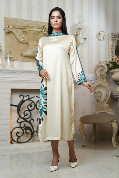 Printed Long Silk Outfit