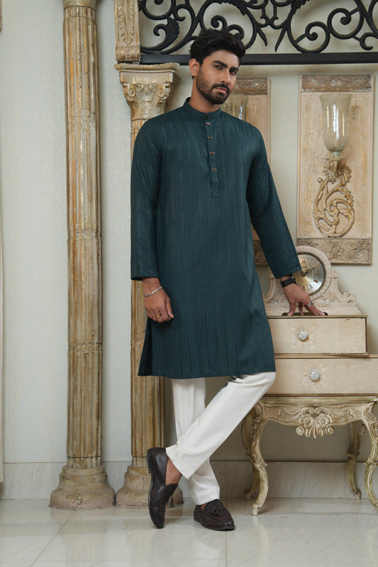 Sequence Jacquard Panjabi Slim Fit