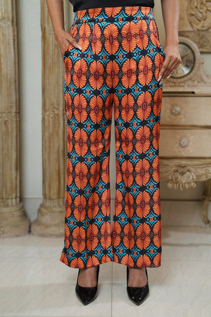 Printed Silk Trouser