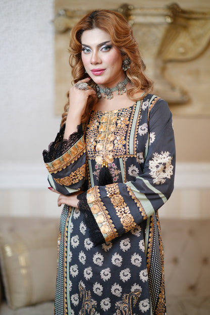 3 Piece - Printed Lawn Suit