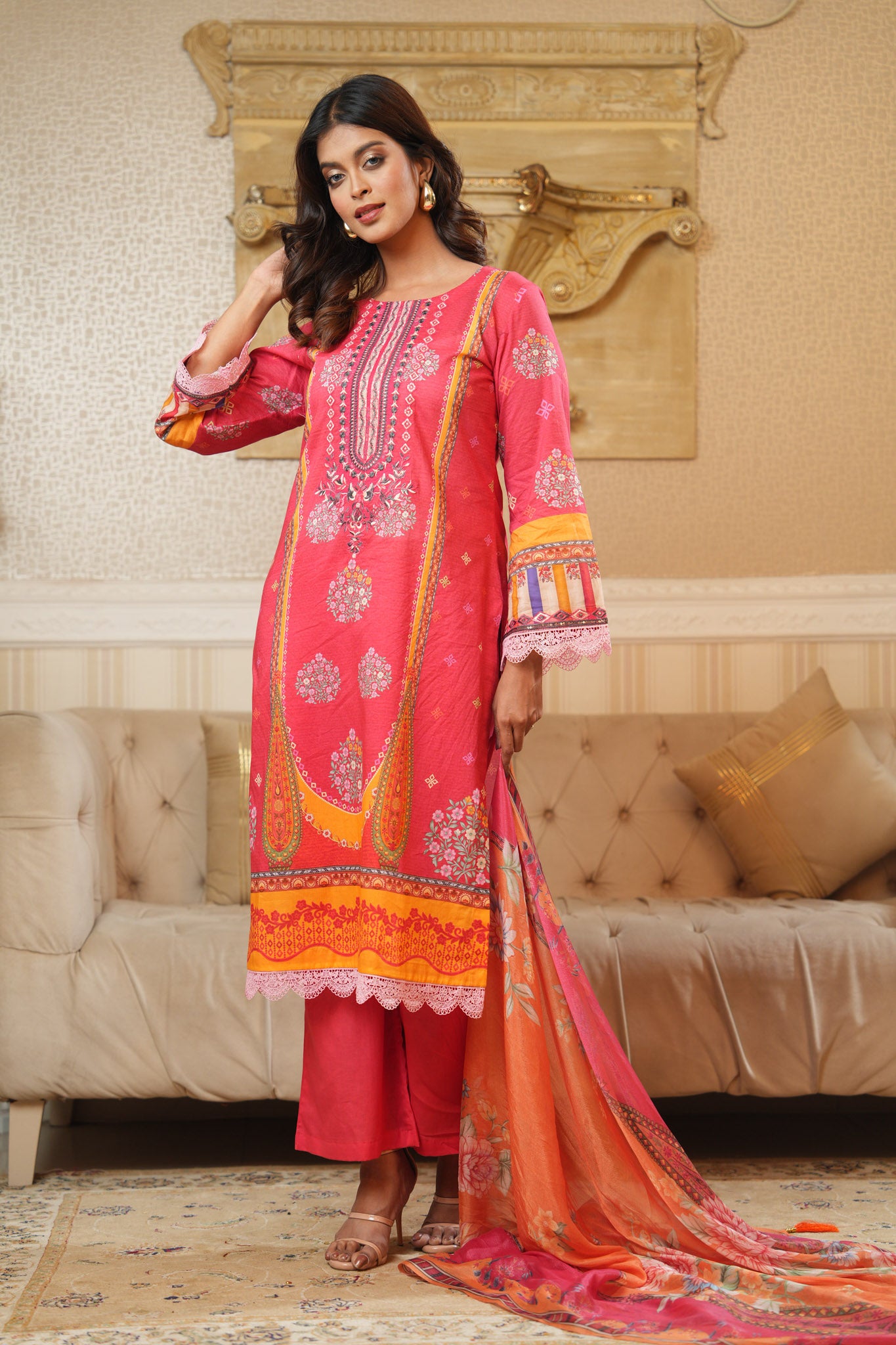 3 Piece - Printed Lawn Suit