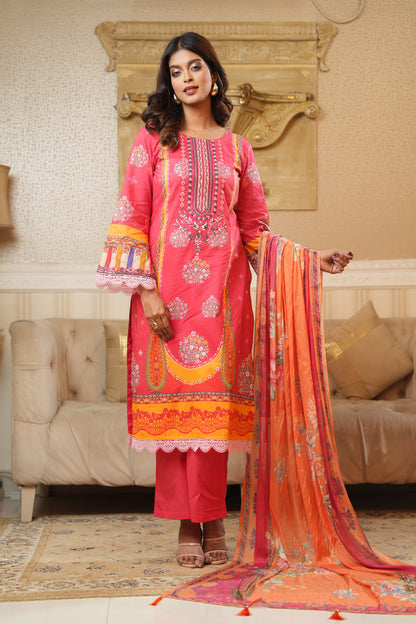 3 Piece - Printed Lawn Suit