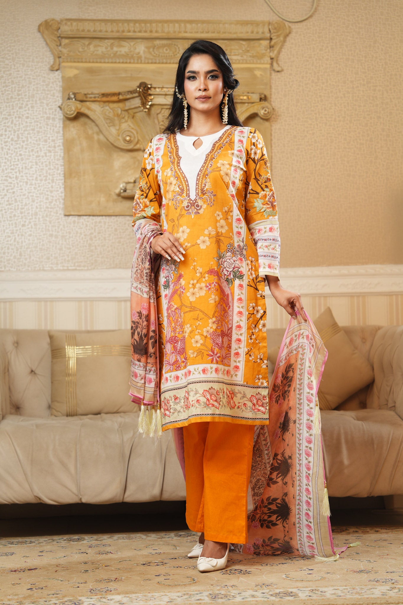 3 Piece - Printed Lawn Suit
