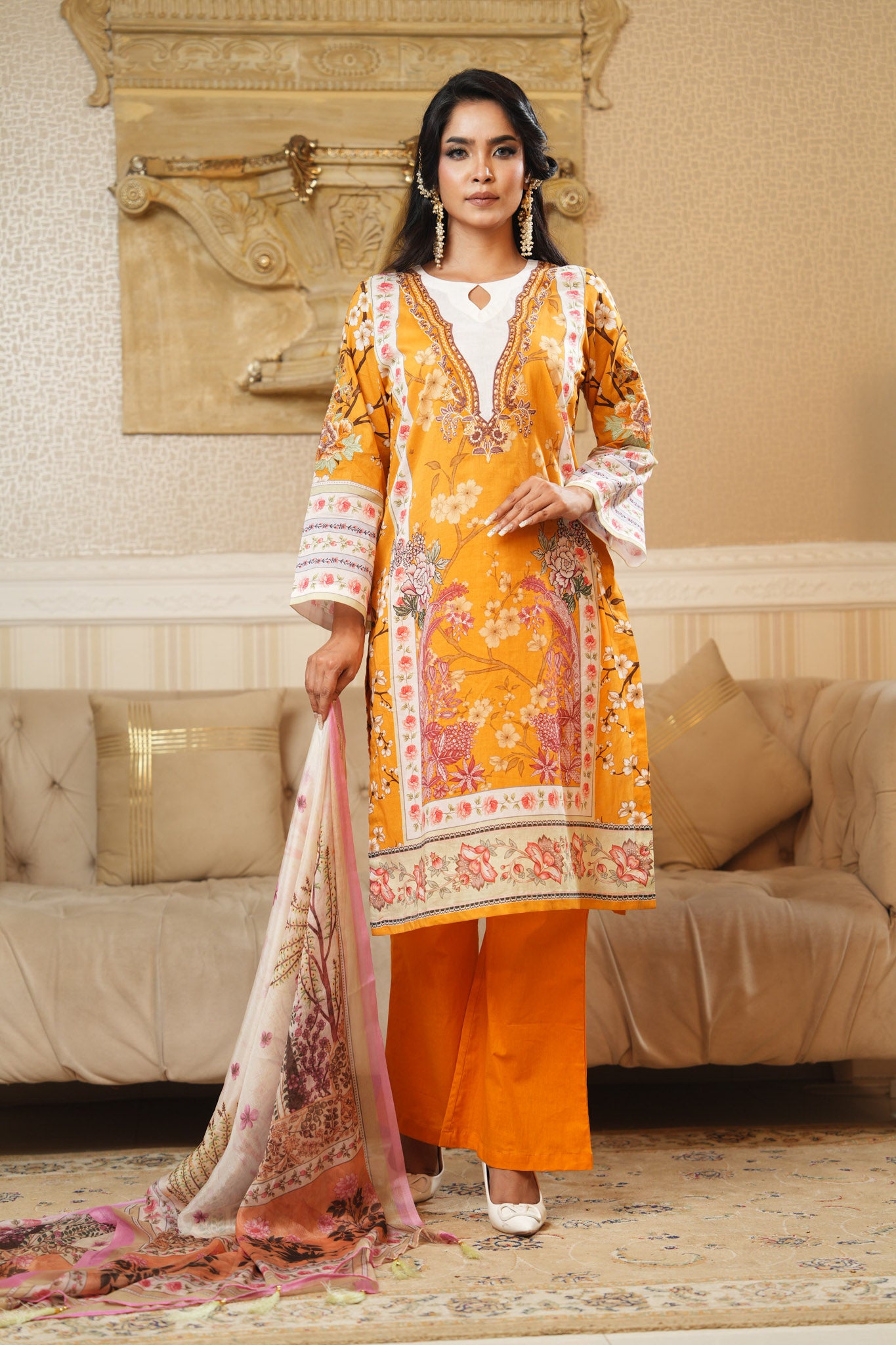 3 Piece - Printed Lawn Suit