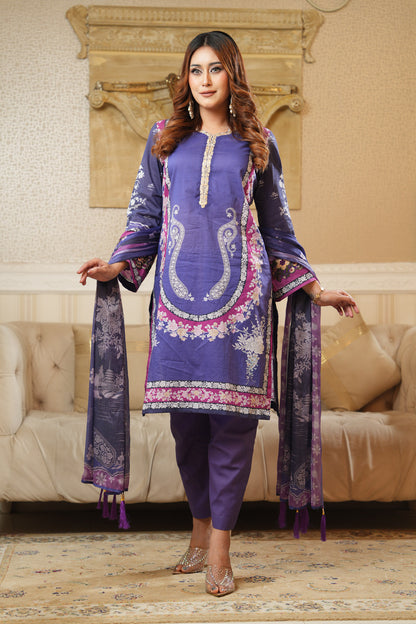 3 Piece - Printed Lawn Suit