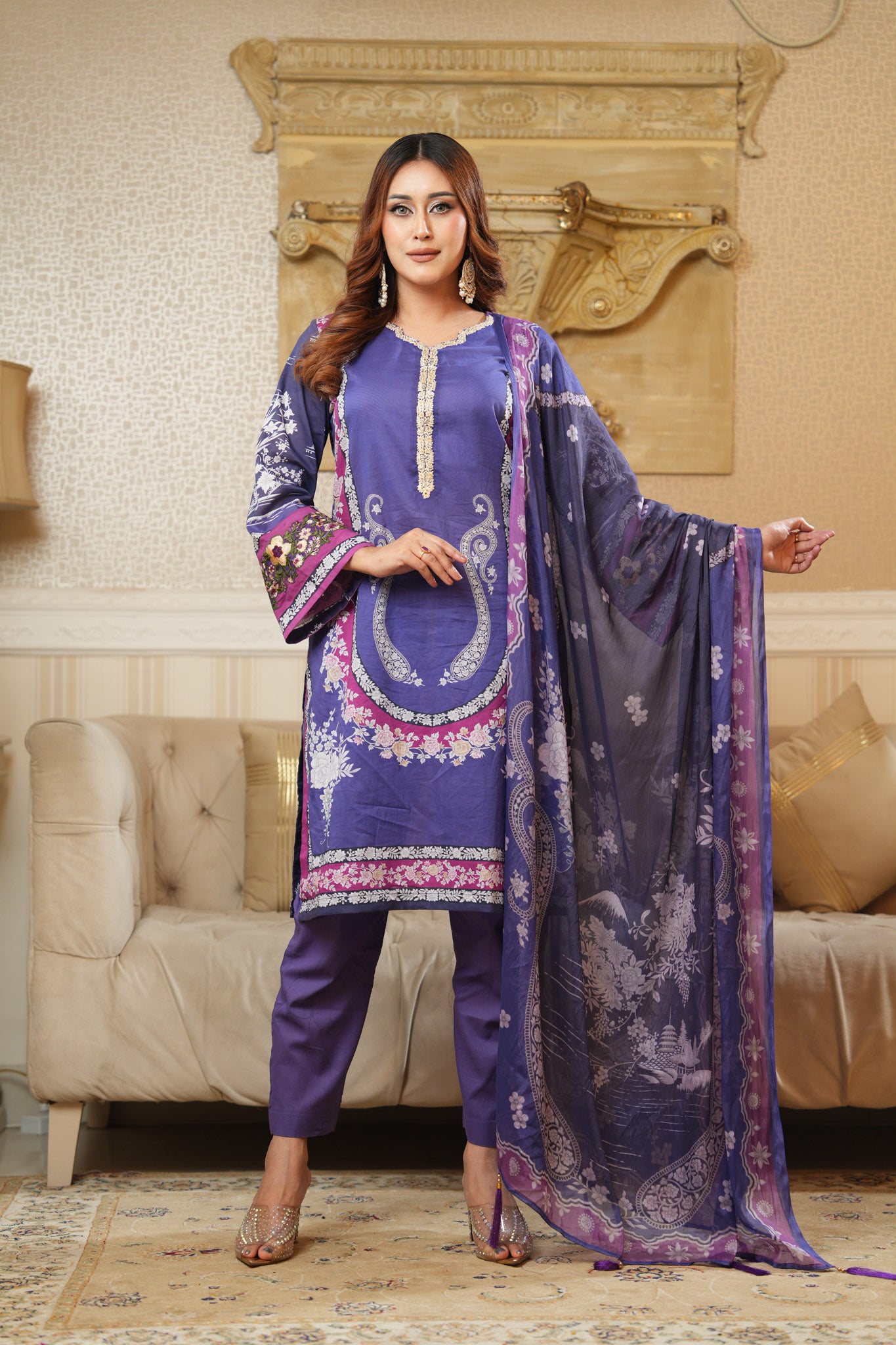 3 Piece - Printed Lawn Suit