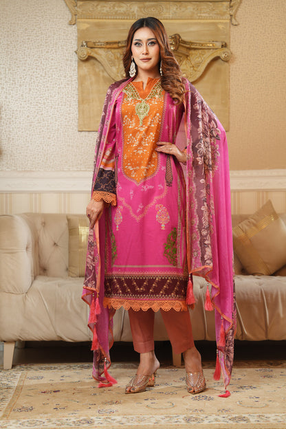 3 Piece - Printed Lawn Suit