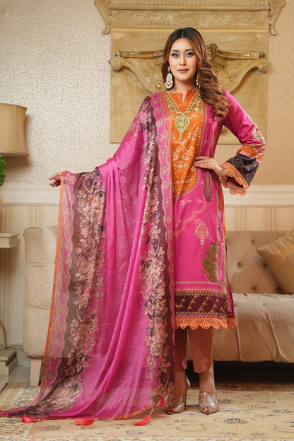 3 Piece - Printed Lawn Suit