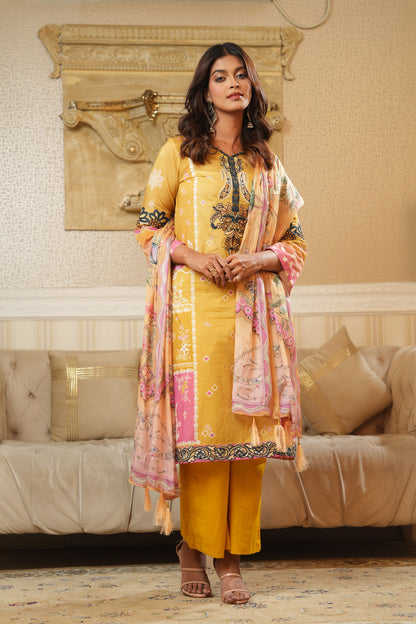 3 Piece - Printed Lawn Suit