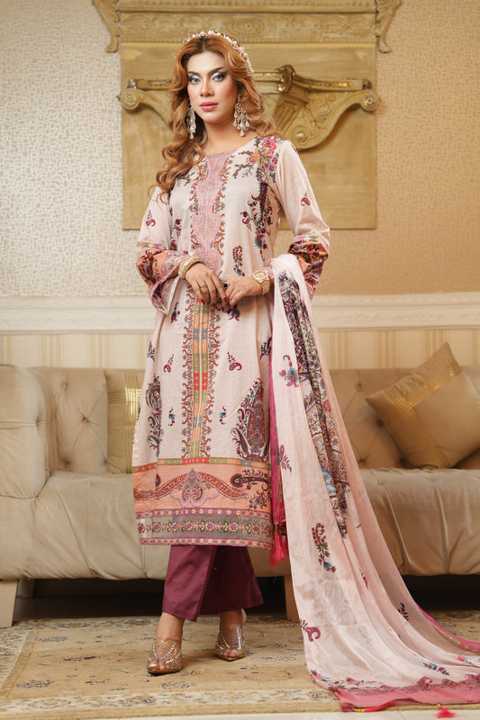 3 Piece - Printed Lawn Suit