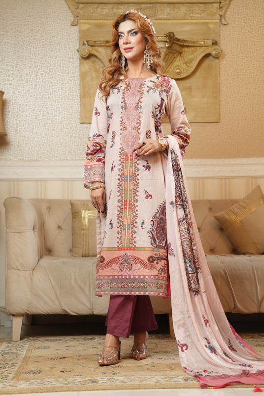 3 Piece - Printed Lawn Suit