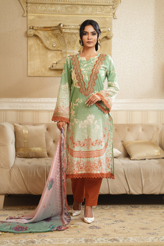 3 Piece - Printed Lawn Suit