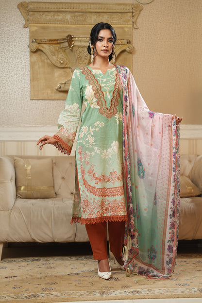 3 Piece - Printed Lawn Suit
