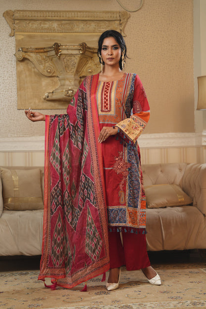3 Piece - Printed Lawn Suit