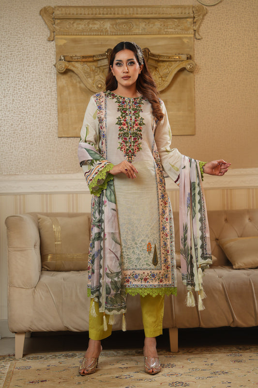 3 Piece - Printed Lawn Suit