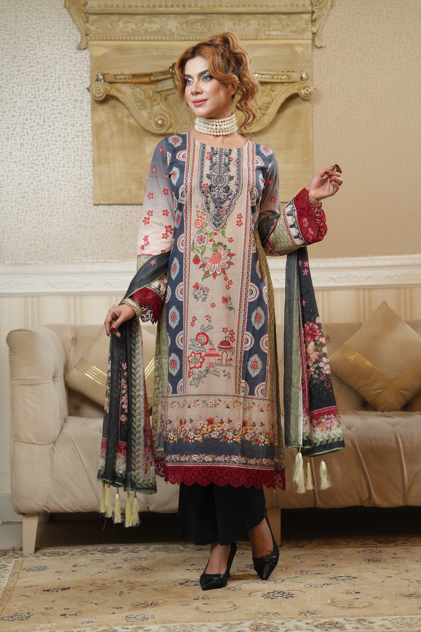 3 Piece - Printed Lawn Suit