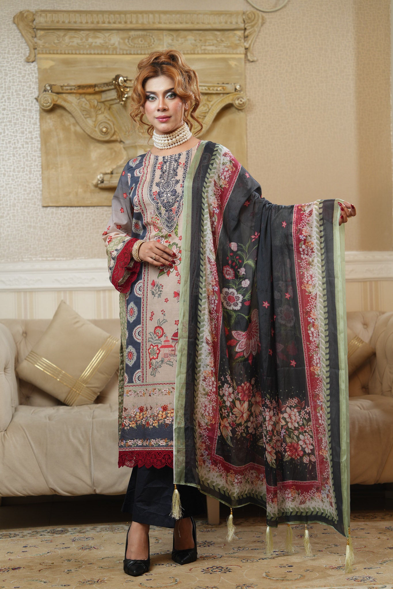 3 Piece - Printed Lawn Suit