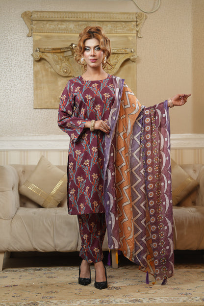 3 Piece - Printed Lawn Suit