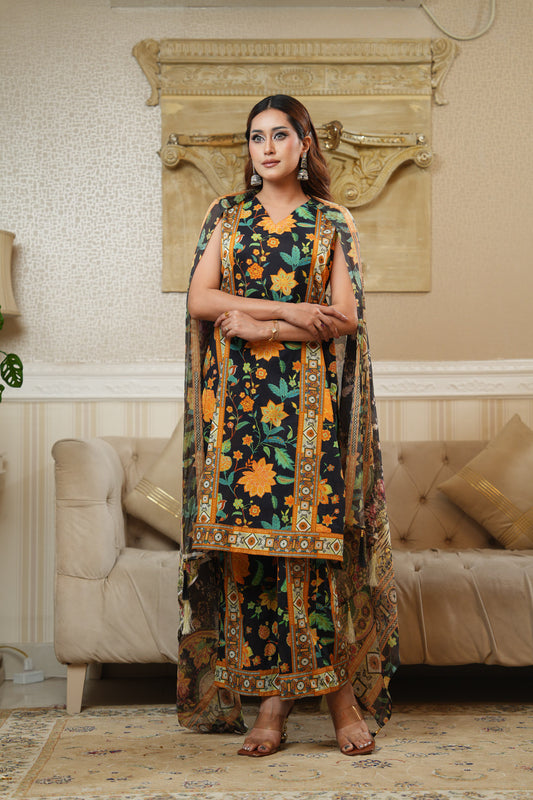 3 Piece - Printed Lawn Suit