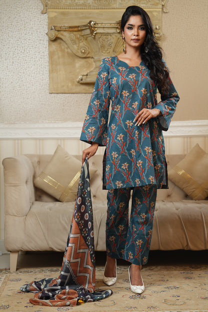 3 Piece - Printed Lawn Suit