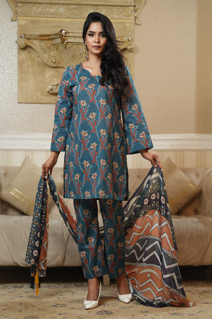 3 Piece - Printed Lawn Suit