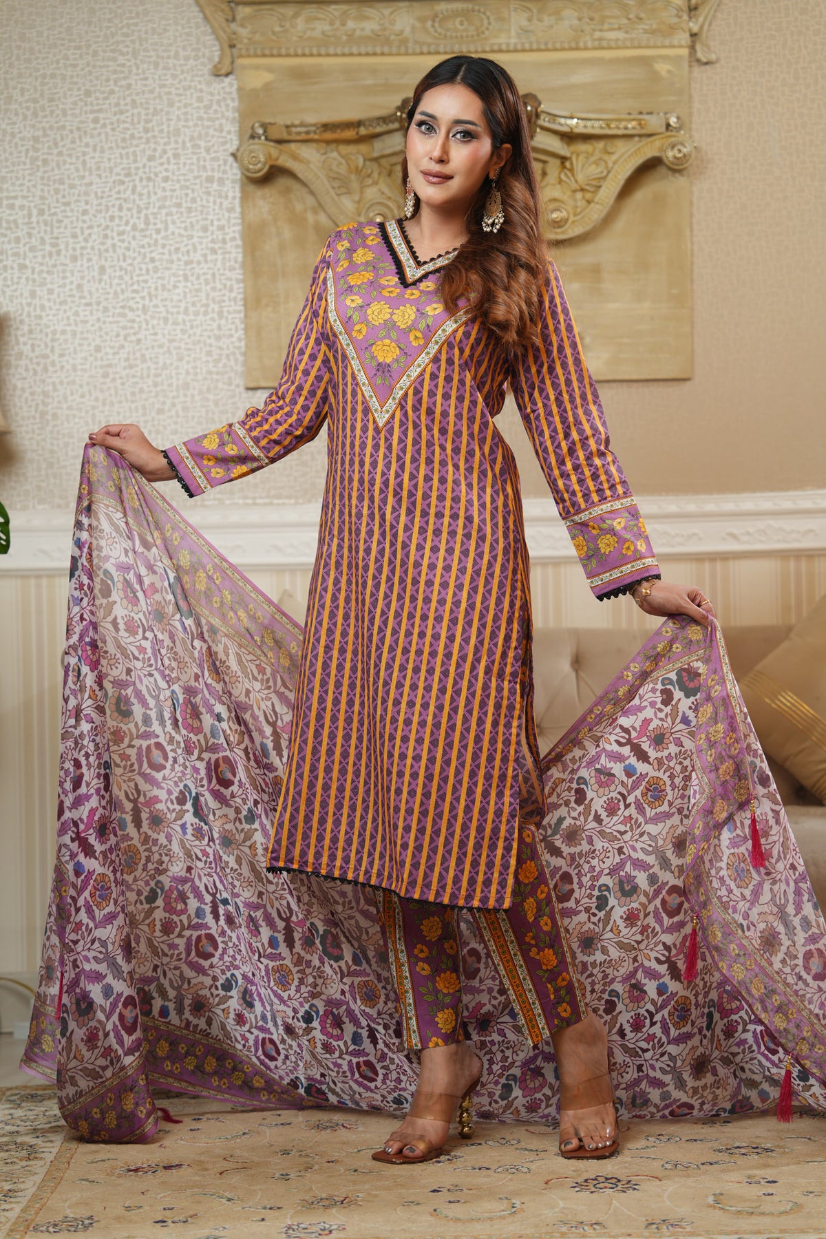 3 Piece - Printed Lawn Suit