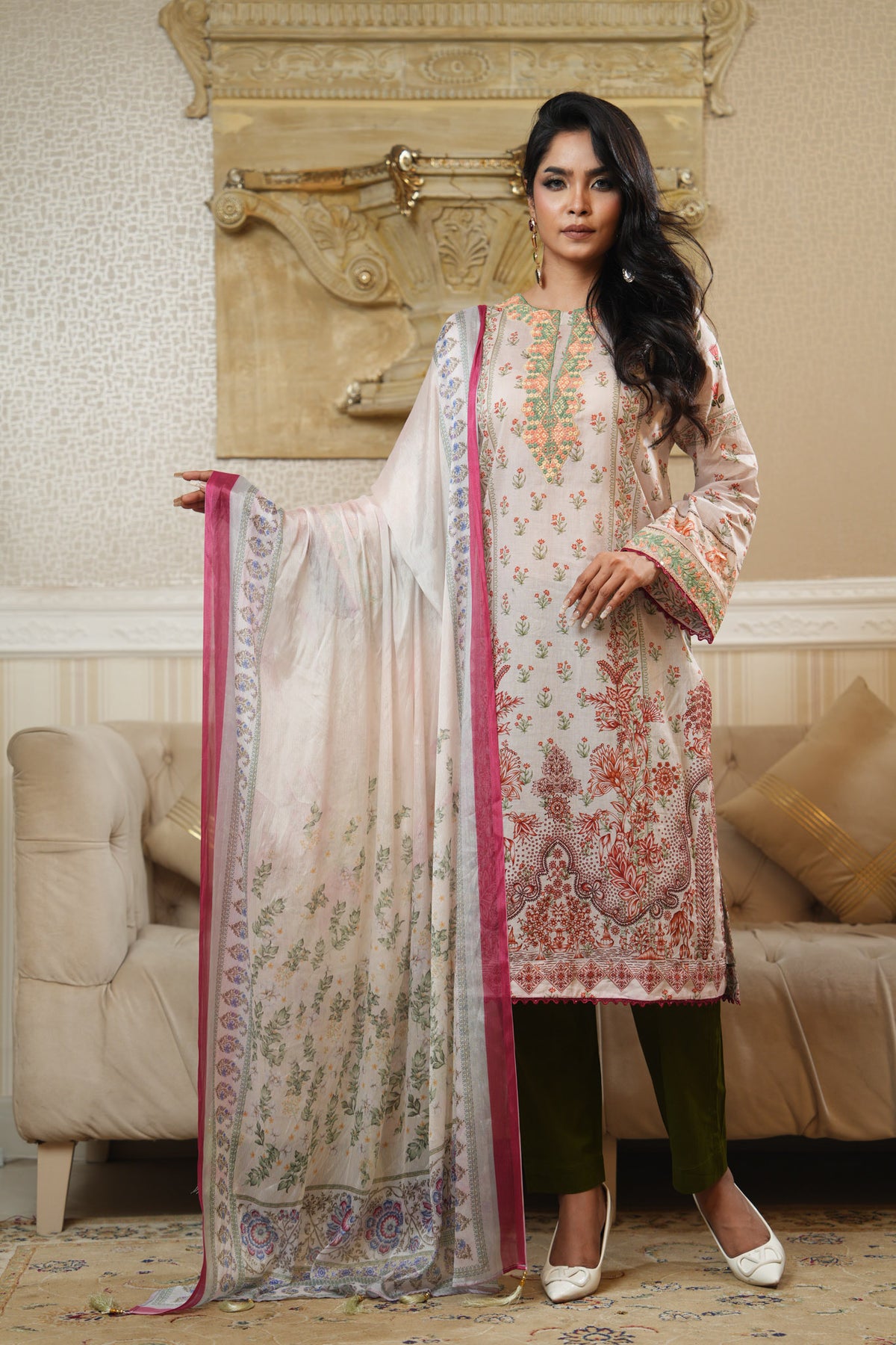 3 Piece - Printed Lawn Suit
