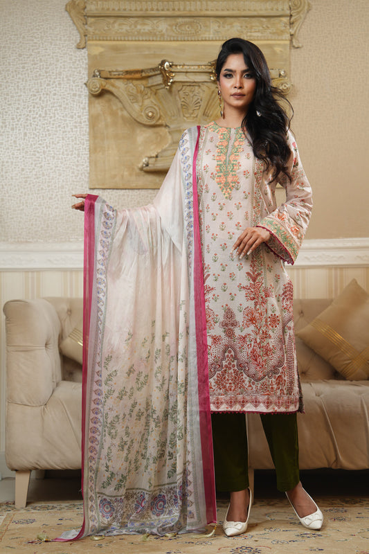 3 Piece - Printed Lawn Suit