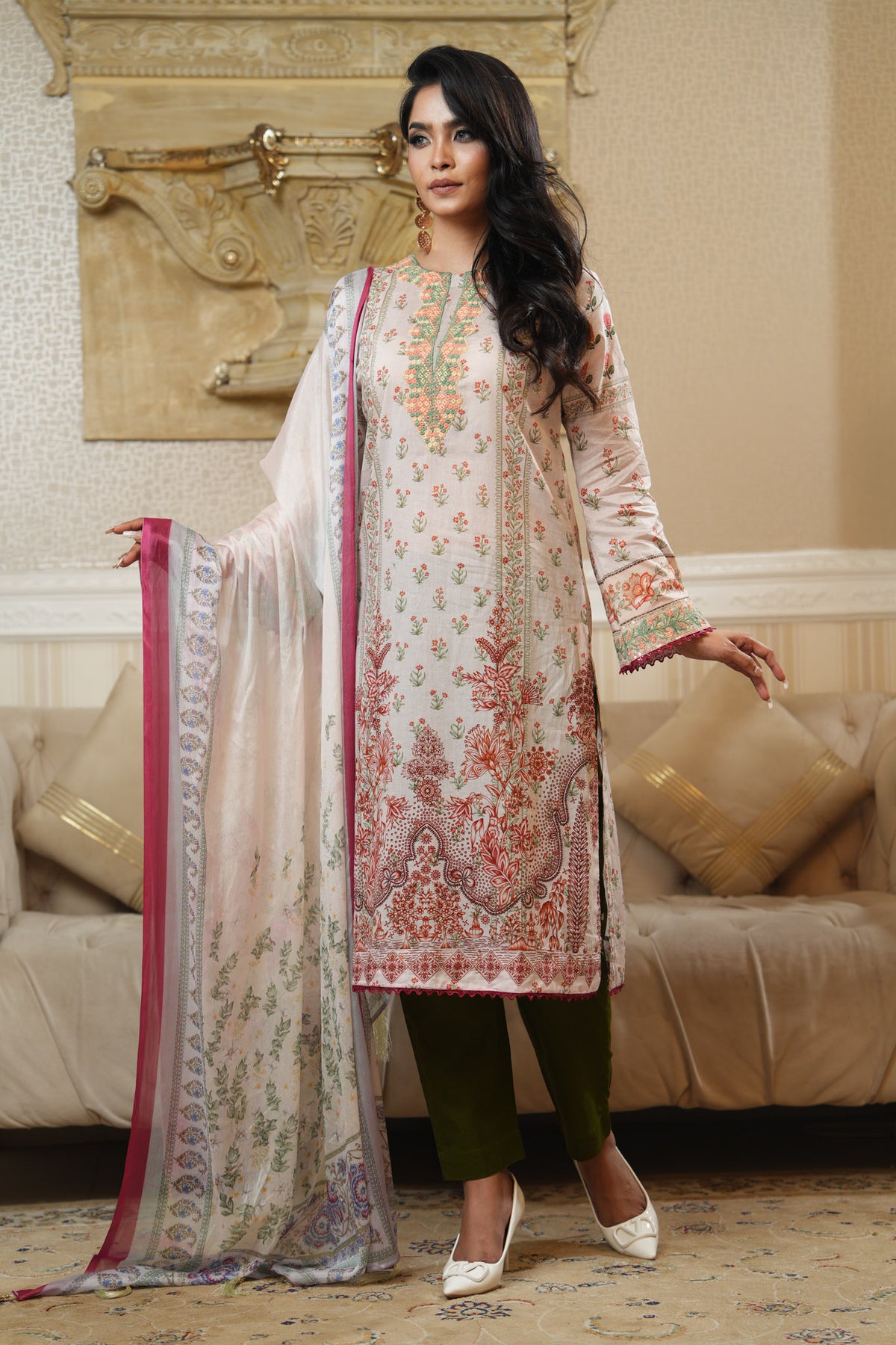 3 Piece - Printed Lawn Suit