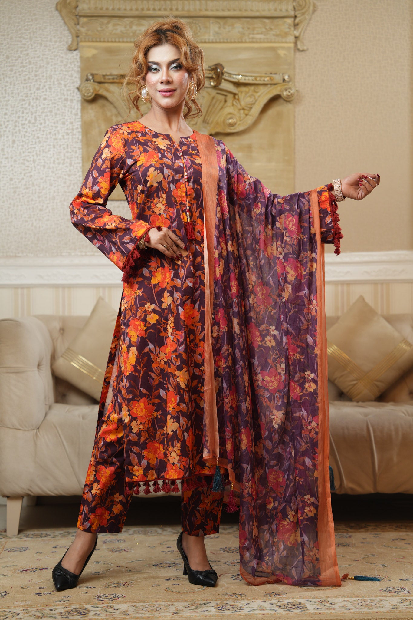 3 Piece - Printed Lawn Suit