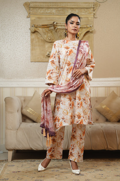 3 Piece - Printed Lawn Suit