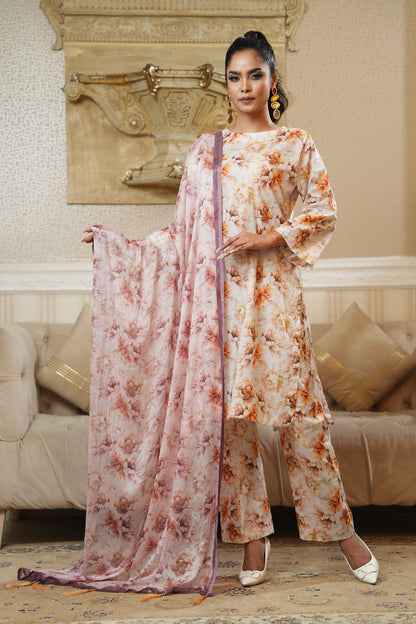 3 Piece - Printed Lawn Suit