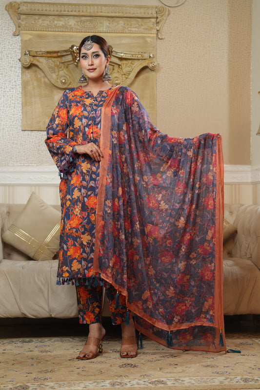 3 Piece - Printed Lawn Suit