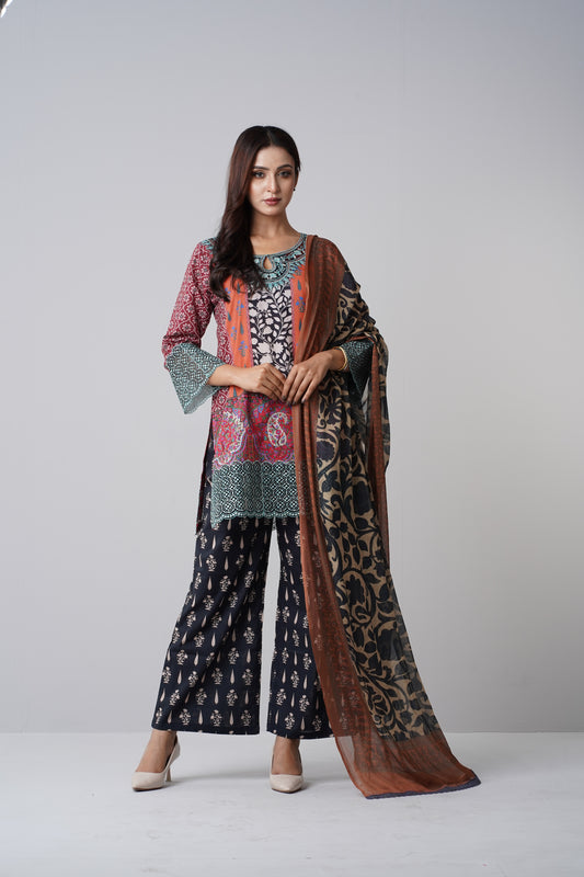 3 Piece - Printed Lawn Suit