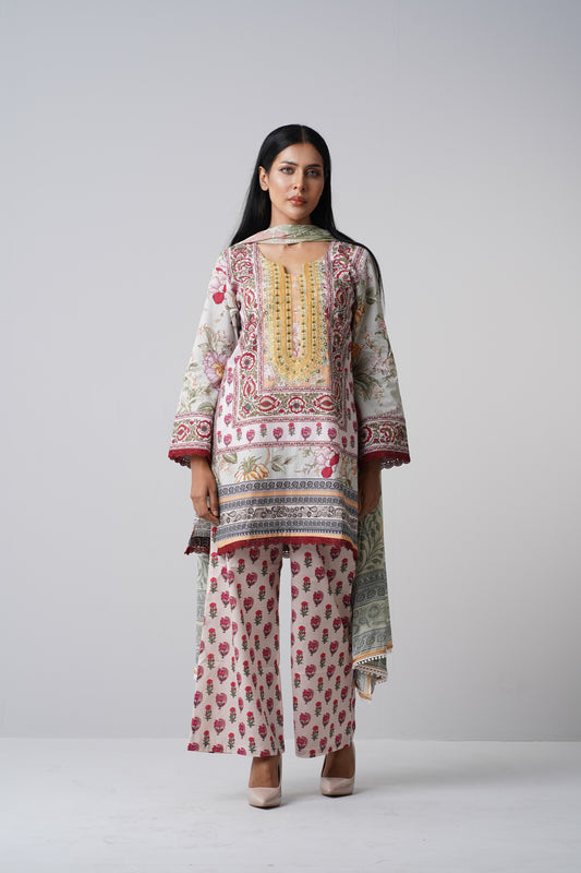 3 Piece - Printed Lawn Suit