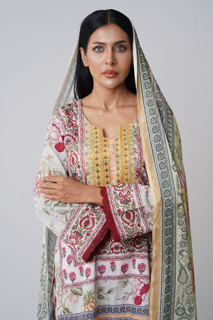 3 Piece - Printed Lawn Suit
