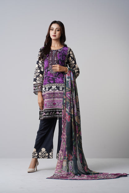 3 Piece - Printed Lawn Suit