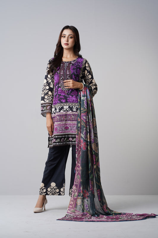 3 Piece - Printed Lawn Suit