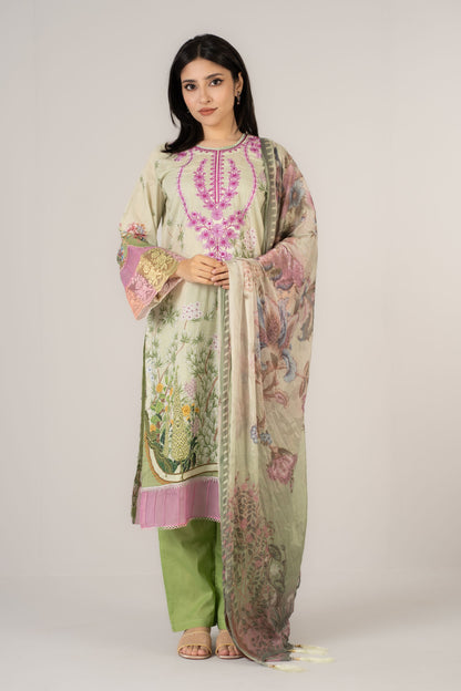 Floral Printed Cotton 3 Pcs Set