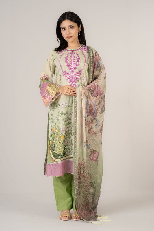 Floral Printed Cotton 3 Pcs Set