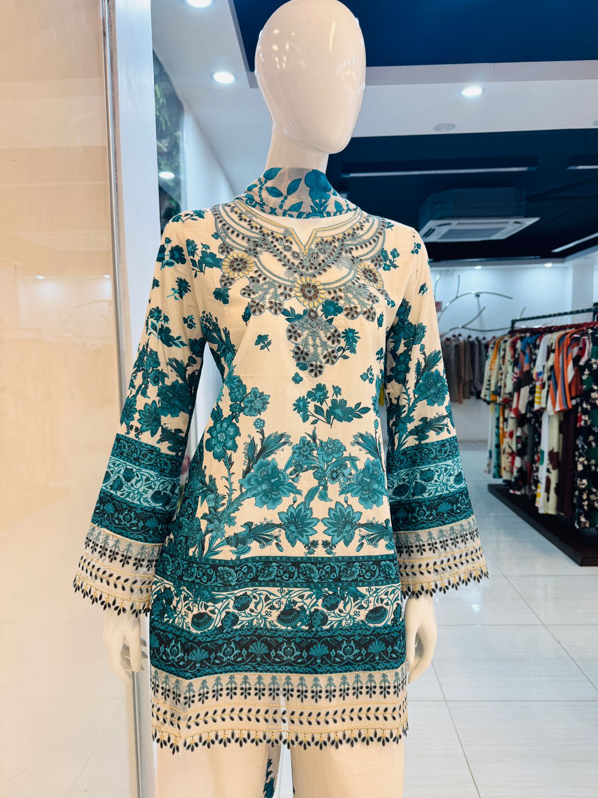 3 Piece Embroidery with printed  Lawn suits