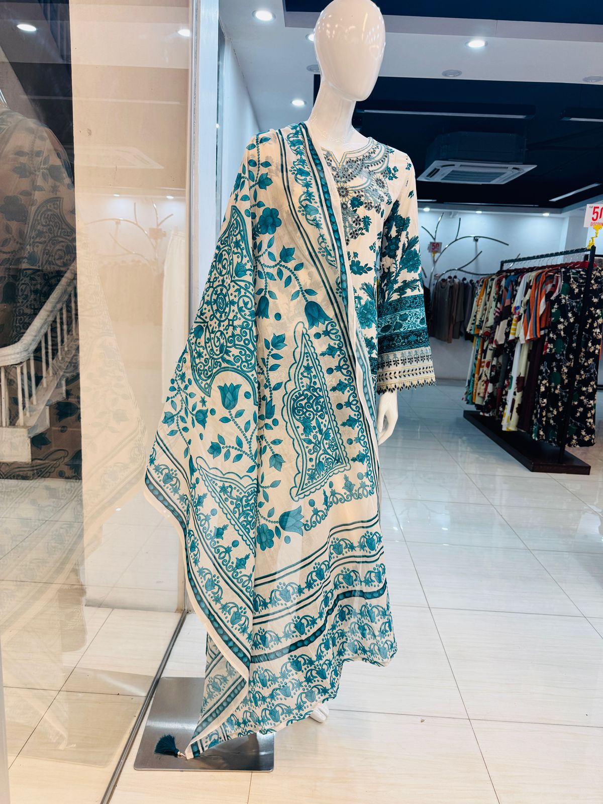 3 Piece Embroidery with printed  Lawn suits