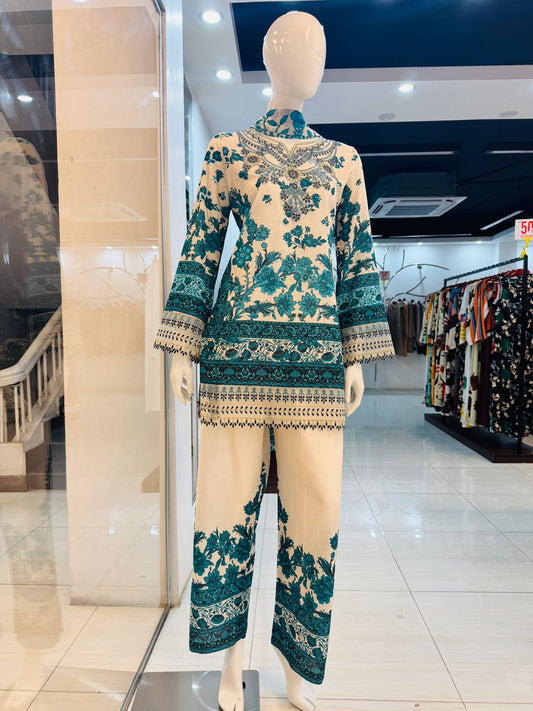 3 Piece Embroidery with printed  Lawn suits