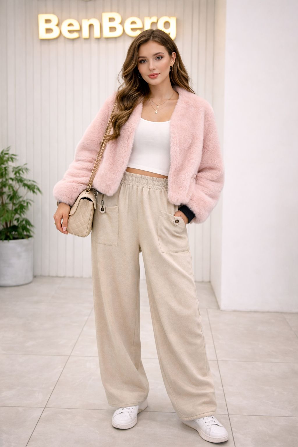 Luxury Soft Faux Fur Cropped Jacket