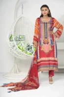 Noor-e-Dil – Premium 3-Piece Russian Silk Dress with Karchupi & Tercel Hand Embroidery | BenBerg