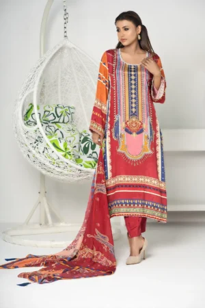 Noor-e-Dil – Premium 3-Piece Russian Silk Dress with Karchupi & Tercel Hand Embroidery | BenBerg
