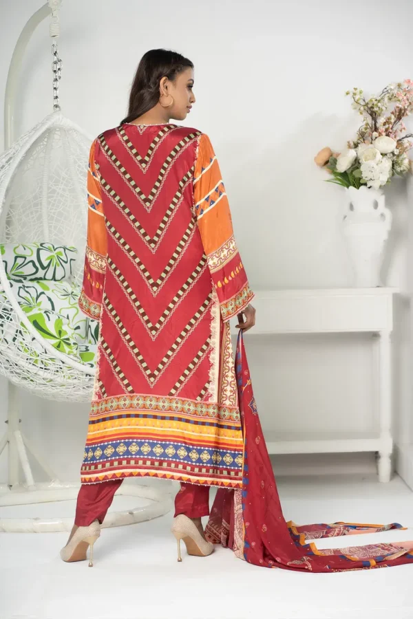 Noor-e-Dil – Premium 3-Piece Russian Silk Dress with Karchupi & Tercel Hand Embroidery | BenBerg - Image 6