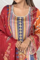 Noor-e-Dil – Premium 3-Piece Russian Silk Dress with Karchupi & Tercel Hand Embroidery | BenBerg